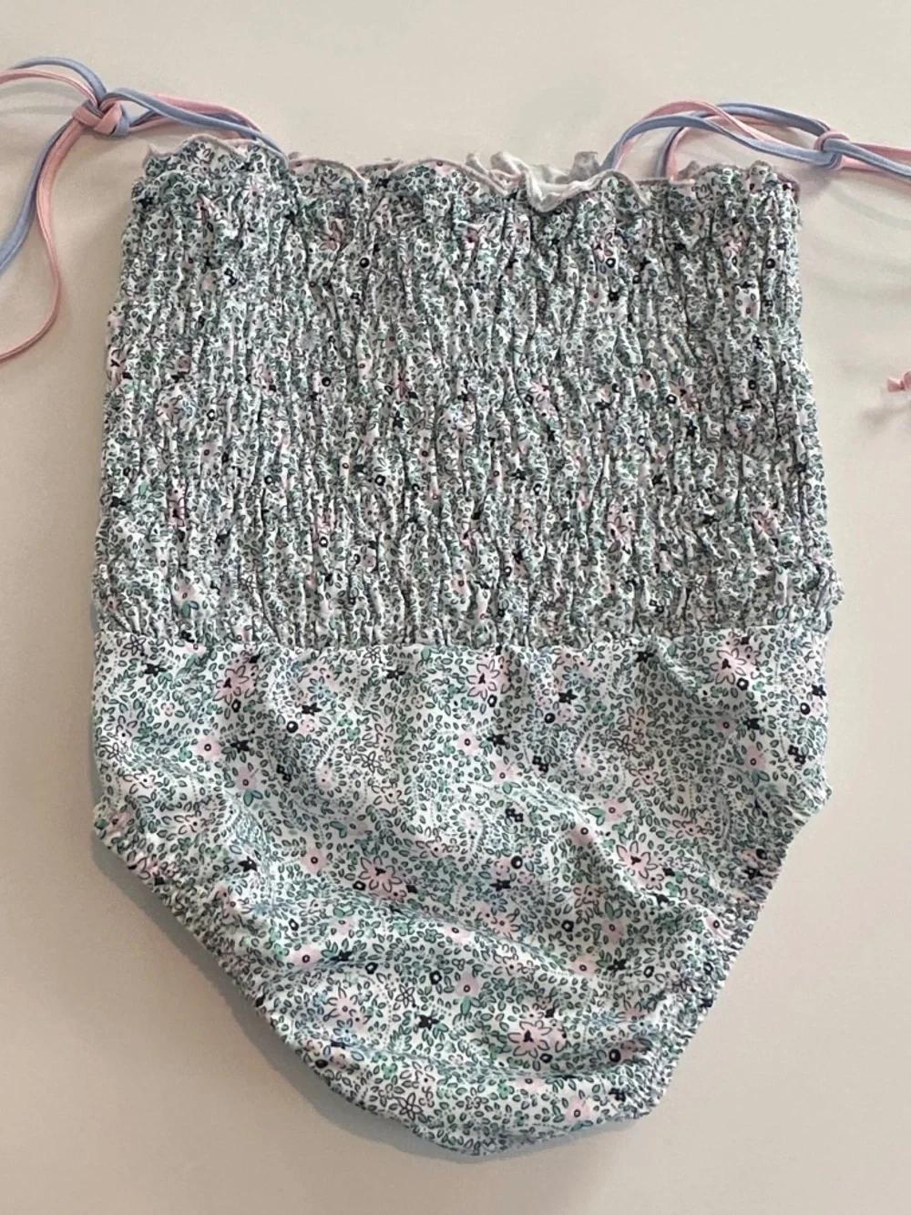 Bella Bliss | Smocked One Piece Bathing Suit | Forget Me Not Floral | 6